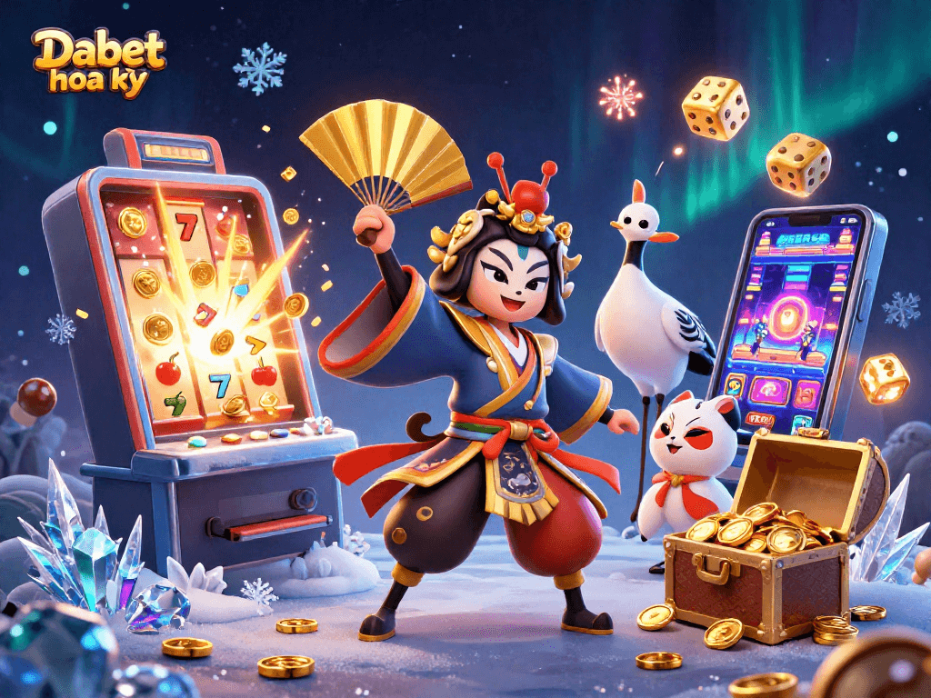 Dabet hoa kỳ offers a thrilling online gaming experience featuring dynamic slot machines and vibrant characters.